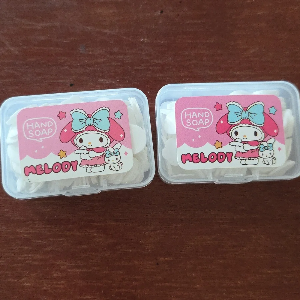 My Melody Disposable Travel Soluble Hand Soap White Slices 2 Pack in Case